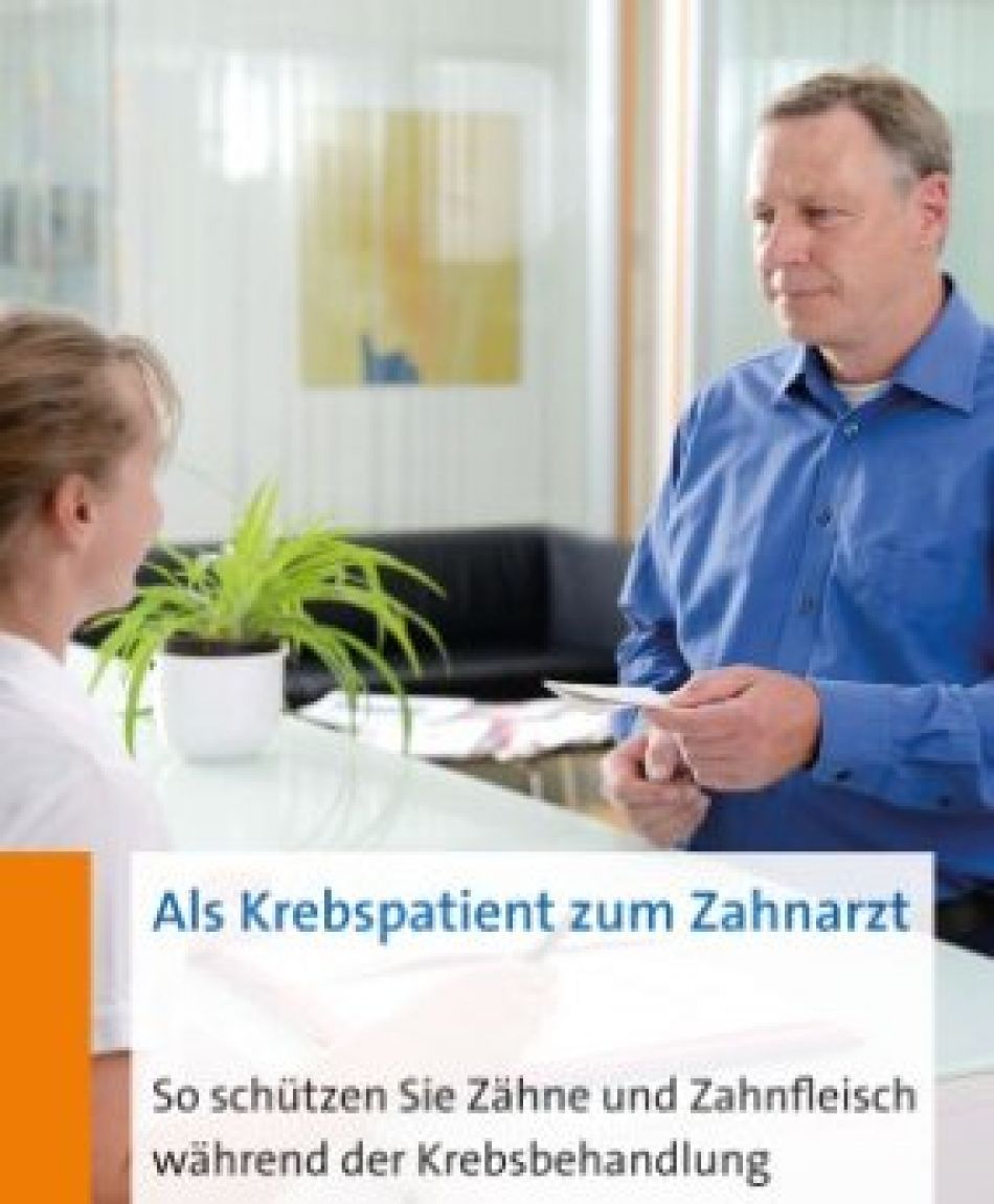 Faltblatt "Als Krebspatient zum Zahnarzt", Foto Tobias Schwerdt © Krebsinformationsdienst, Deutsches Krebsforschungszentrum