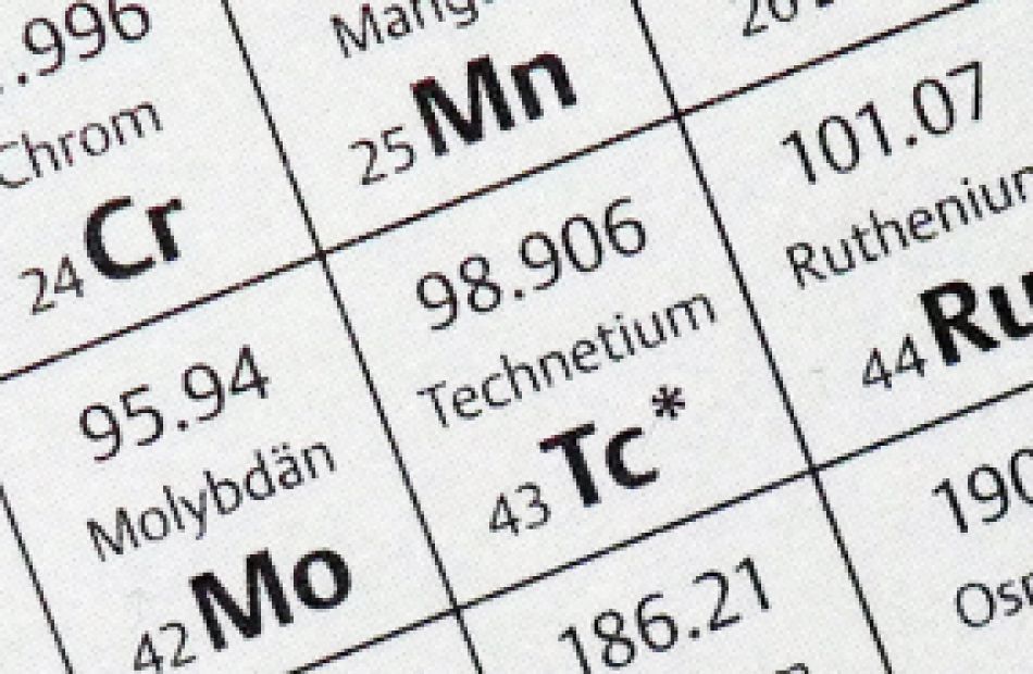 Technetium im Periodensystem © Krebsinformationsdienst, Deutsches Krebsforschungszentrum 