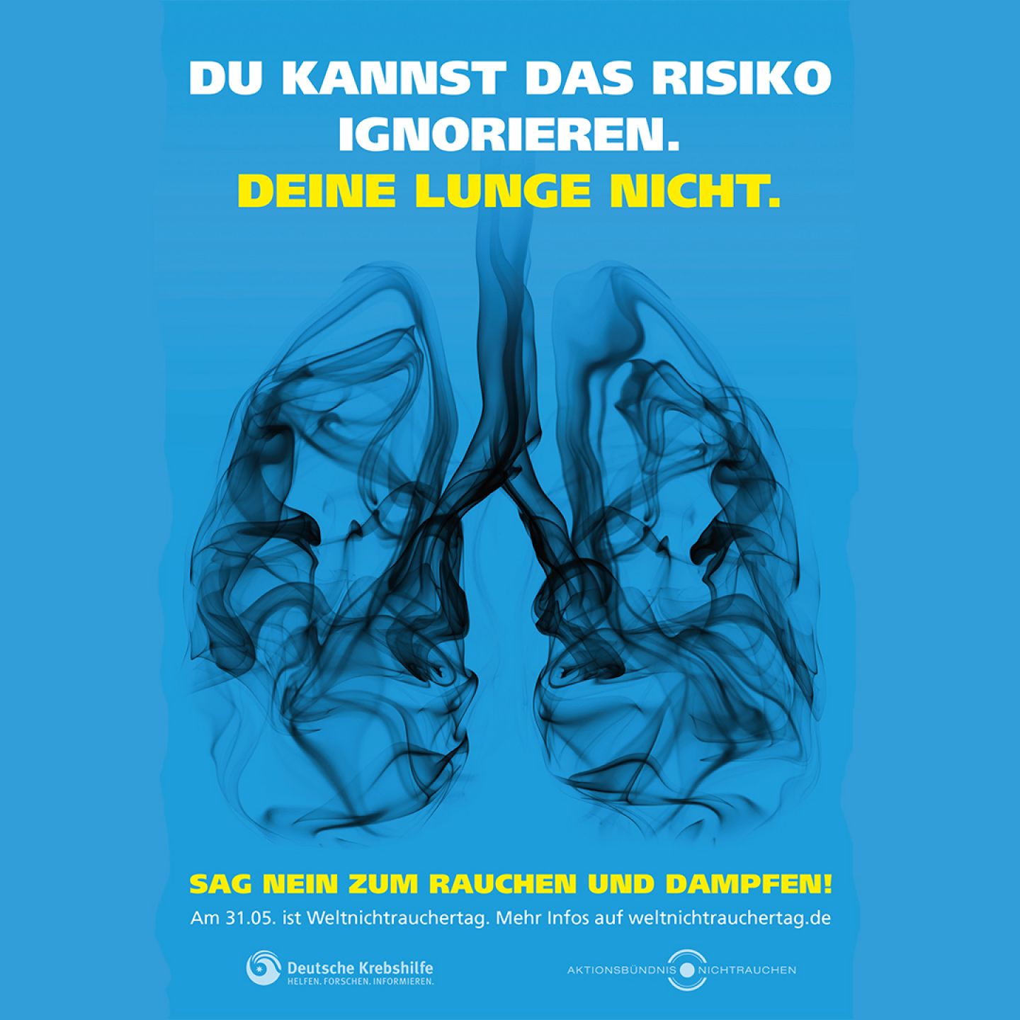 Plakat zum Weltnichtrauchertag 2019 © dkfz.de