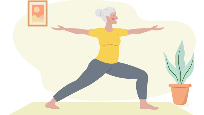 Yoga, © puchkova954, magnific Eine Frau in einer Yoga-Haltung.