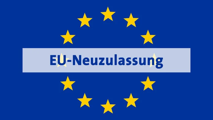EU-Neuzulassung, © Pixabay Europaflagge mit Schriftzug: EU-Neuzulassung