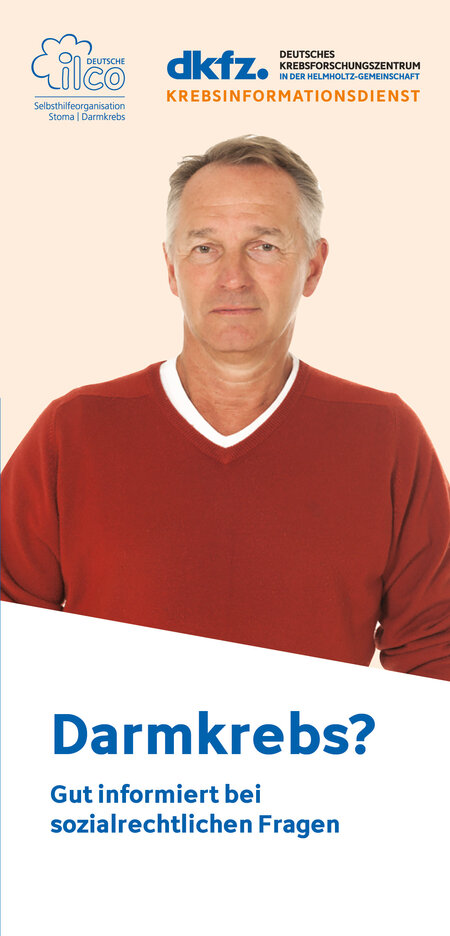Faltblatt "Darmkrebs? Gut informiert bei sozialrechtlichen Fragen"