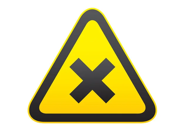 Gefahrstoffzeichen, © Ecelop, Shutterstock. Gefahrstoffzeichen beispielsweise radioaktiv, giftig, ätzend, reizend, explosiv