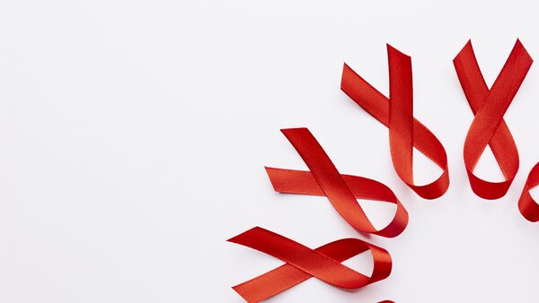 mehrere AIDS-Schleifen im Kreis