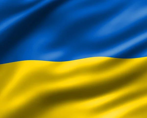 Ukrainische Flagge, © Nugraha, Shutterstock Ukrainische Flagge bzw. Fahne (oben blau, unten gelb)