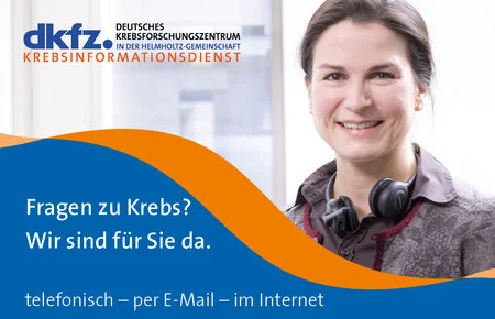 Infokarte Patienten Visitenkarte des Krebsinformationsdienstes für Patienten: Fragen zu Krebs? Wir sind für Sie da.