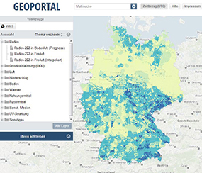 Geoportal des Bundesamtes für Strahlenschutz Geoportal des Bundesamtes für Strahlenschutz © Bundesamt für Strahlenschutz