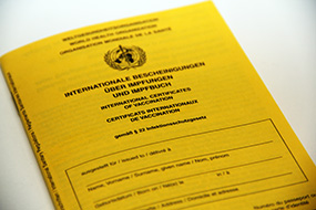 Impfpass, Krebsinformationsdienst, DKFZ Impfpass auf einem Tisch.